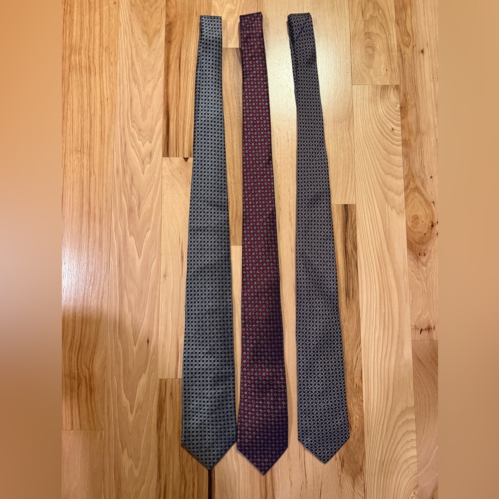 Jos. A. Bank Men's Tie Set - Gray, Red, Black